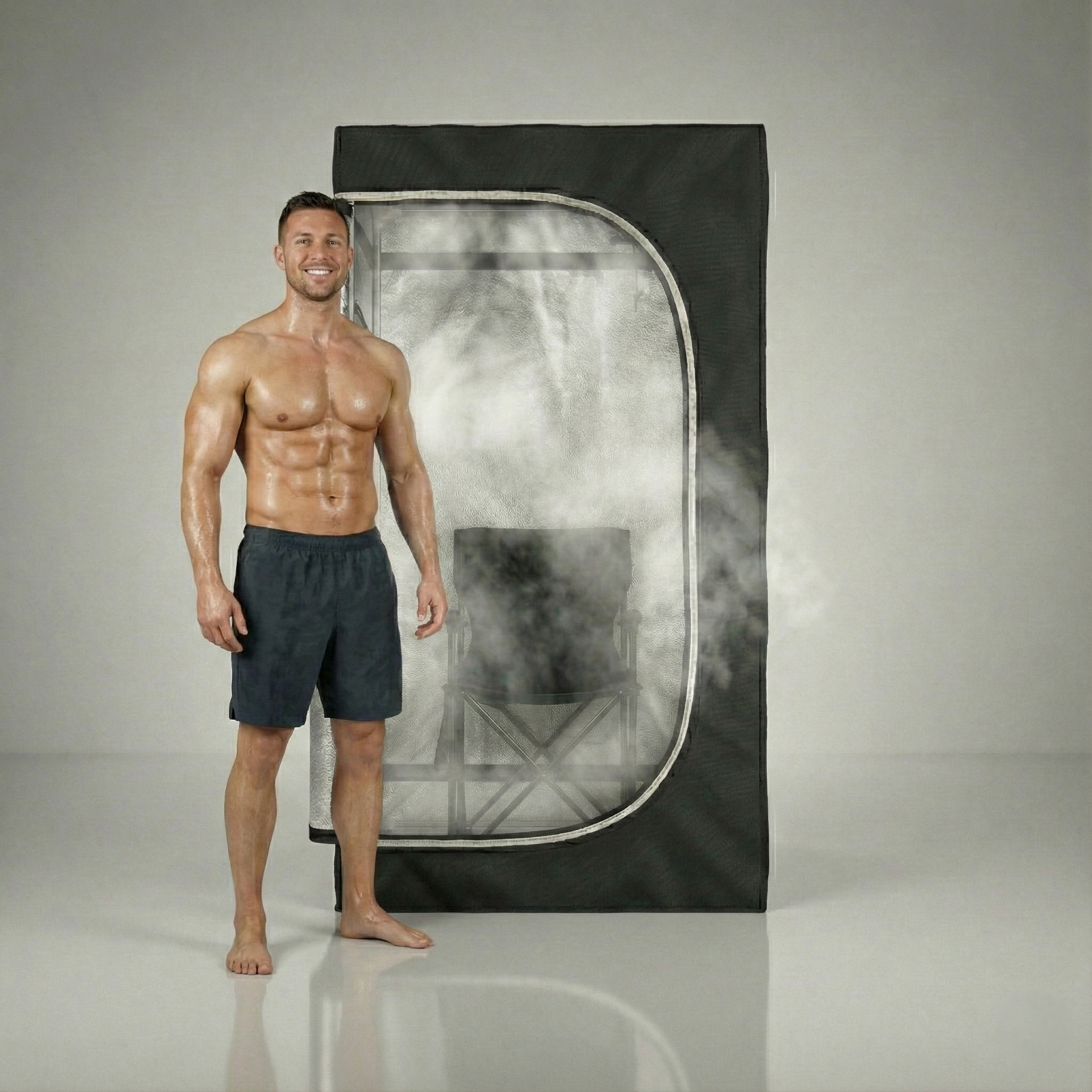 ThermuNora Pro Z Sauna size comparison with model