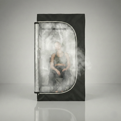 Portable steam sauna front view – ThermuNora Pro Z full-body steam sauna