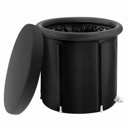 Portable ice bath with insulated lid – ThermuNora Ice Bathtub Pro compact design