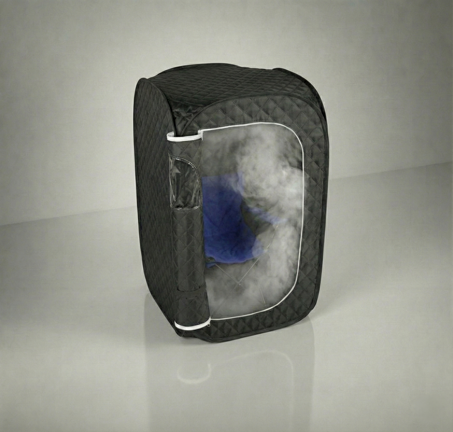 Steam session inside compact portable steam sauna – ThermuNora Pro XS