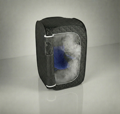 Steam session inside compact portable steam sauna – ThermuNora Pro XS